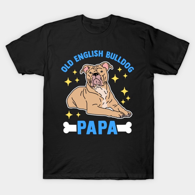 English Bulldog Papa | Dog Dad English Bulldog T-Shirt by Streetwear KKS